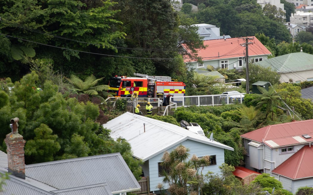 Mortimer Terrace in the Wellington suburb of Aro Valley where the truck flipped down a bank is very windy and narrow.