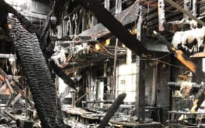 Kirwee Tavern was cordoned off after a fire destroyed the building on Christmas Day in 2019.