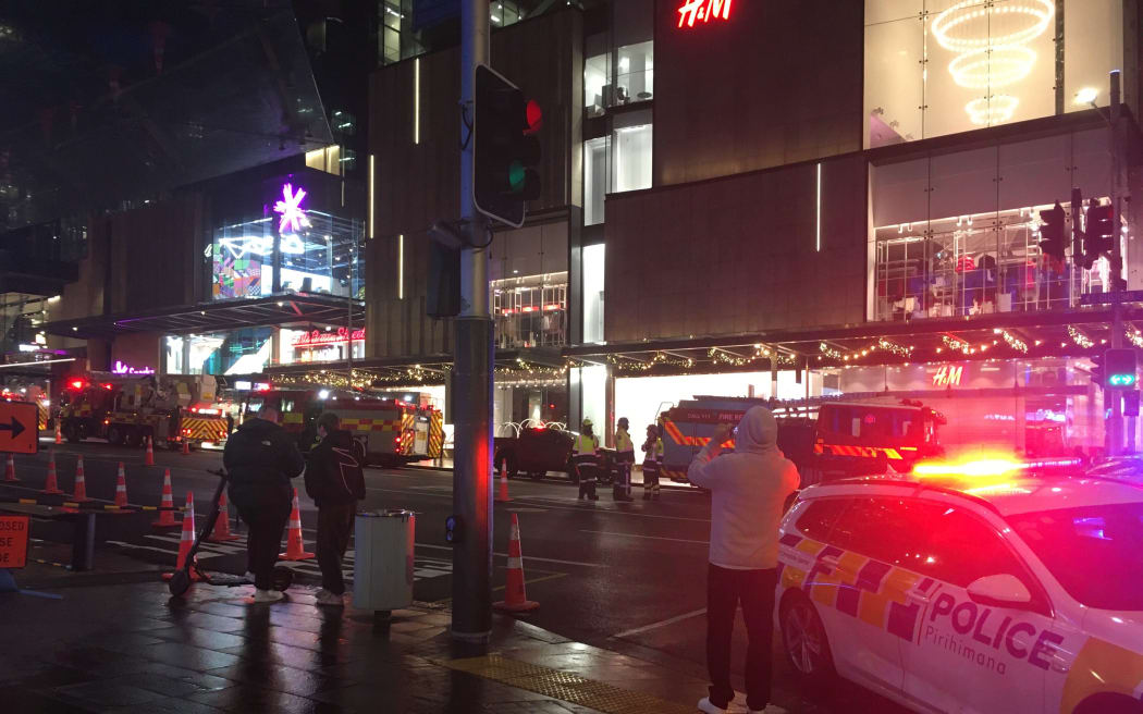 Staff were evacuated from the new Commercial Bay shopping centre on the corner of Customs Street, near Auckland's Queen Street, due to a fire.