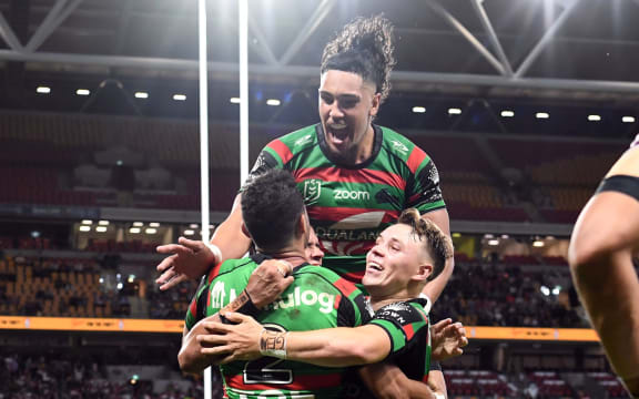 Rabbitohs players celebrate