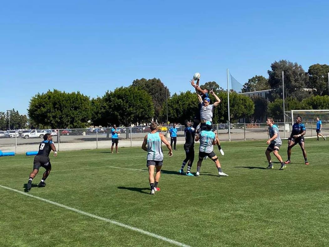 Fiji Sevens training session in Los Angeles.