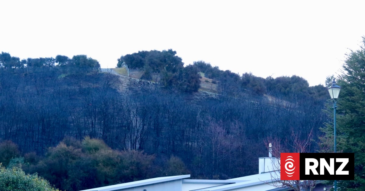 The morning after a fire in the Wanaka suburb of Alber Town