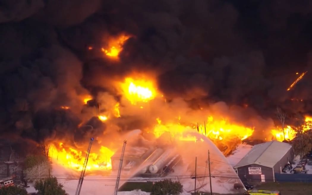 A UPS MD-11 plane crashed near the Louisville, Kentucky, airport, according to preliminary information, a source says.
Mandatory Credit:	WLKY via CNN Newsource