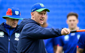 Warriors coach Andrew Webster at Pre-season Training.
