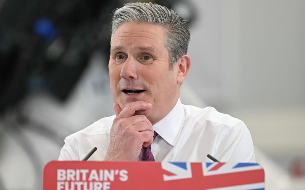 Britain's main opposition Labour Party leader Keir Starmer delivers a speech at the National Composites Centre at the Bristol and Bath Science Park in Bristol on January 4, 2024.