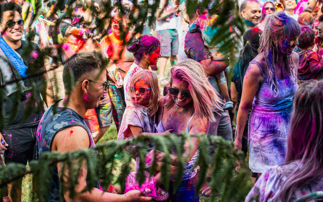 Thousands attended Holi Colour Splash in Tauranga’s Memorial Park.