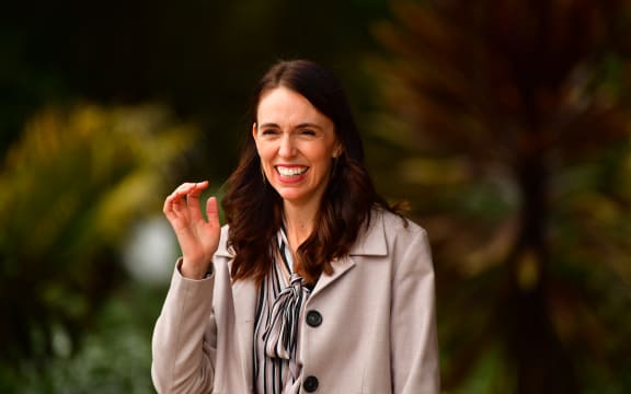 New Zealand Prime Minister Jacinda Ardern arrives to speak at a news conference in San Francisco, California on May 27, 2022.