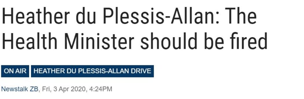 Heather Du Plessis-Allan on Friday