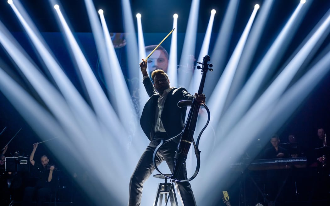 Croatian cellist Hauser is known for his pyrotechnic performances.