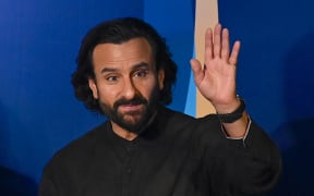 Bollywood actor Saif Ali Khan (Owners of Defending Champions, Tiigers of Kolkata) during the launch of India’s pioneering tennis ball T10 cricket tournament Season 2 in Mumbai on August 18, 2024. (Photo by SUJIT JAISWAL / AFP)