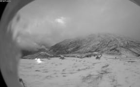 Snow has settled at the summit of the Crown Range Road this morning, 23/7/2020/