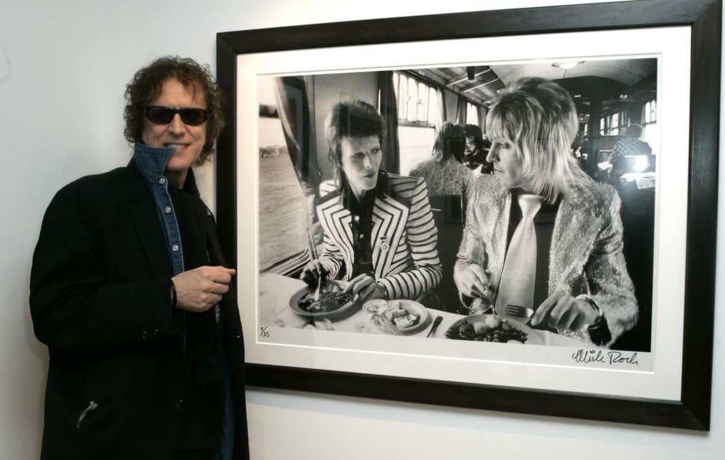 Mick Rock with one of his famous images.