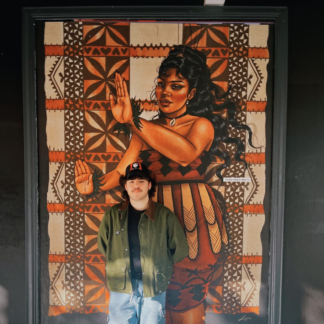 Luca and his mural