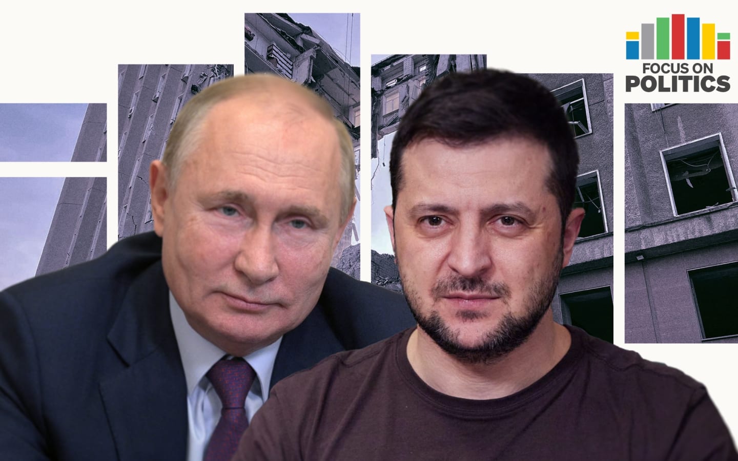 Russian President Vladimir Putin and Ukrainian President Volodymyr Zelensky.