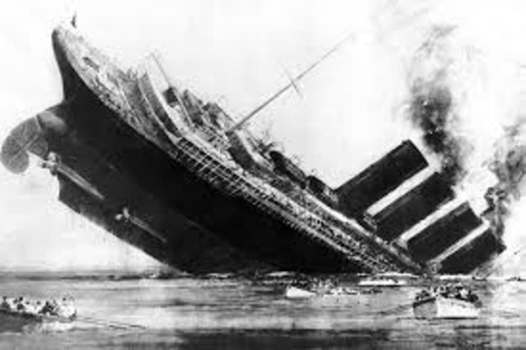 The sinking of the Lusitania