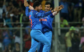 Indian spin duo Kuldeep Yadav, left, and Yuzvendra Chahal.