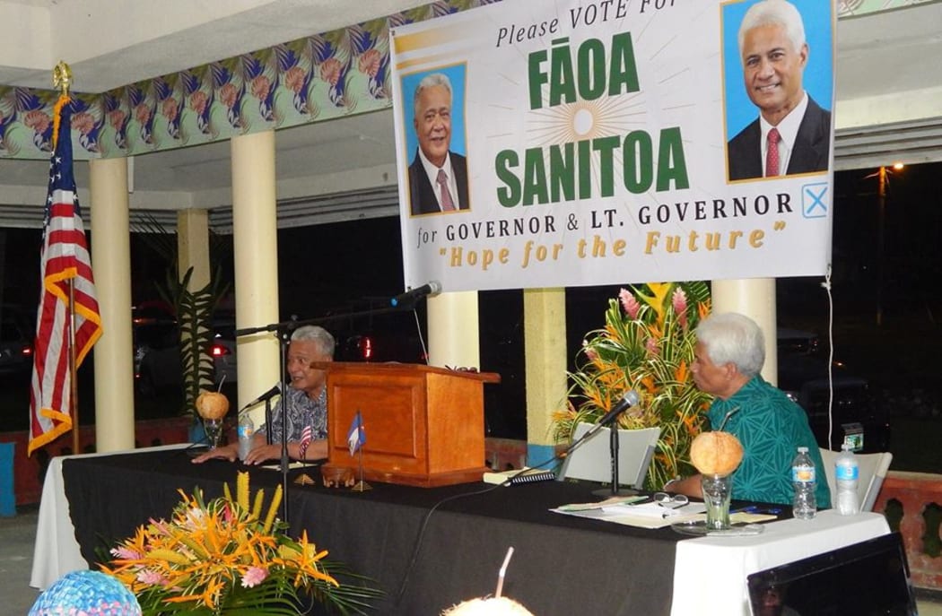 Faoa Aitofele Sunia and Larry Sanitoa American Samoa candidates for governor and lieutenant governor.