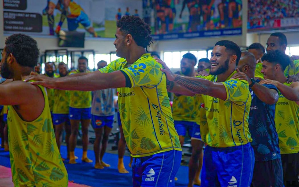 Fijian Drua players preparing for their clash against the Highlanders on Sunday. Photo: Fijian Drua