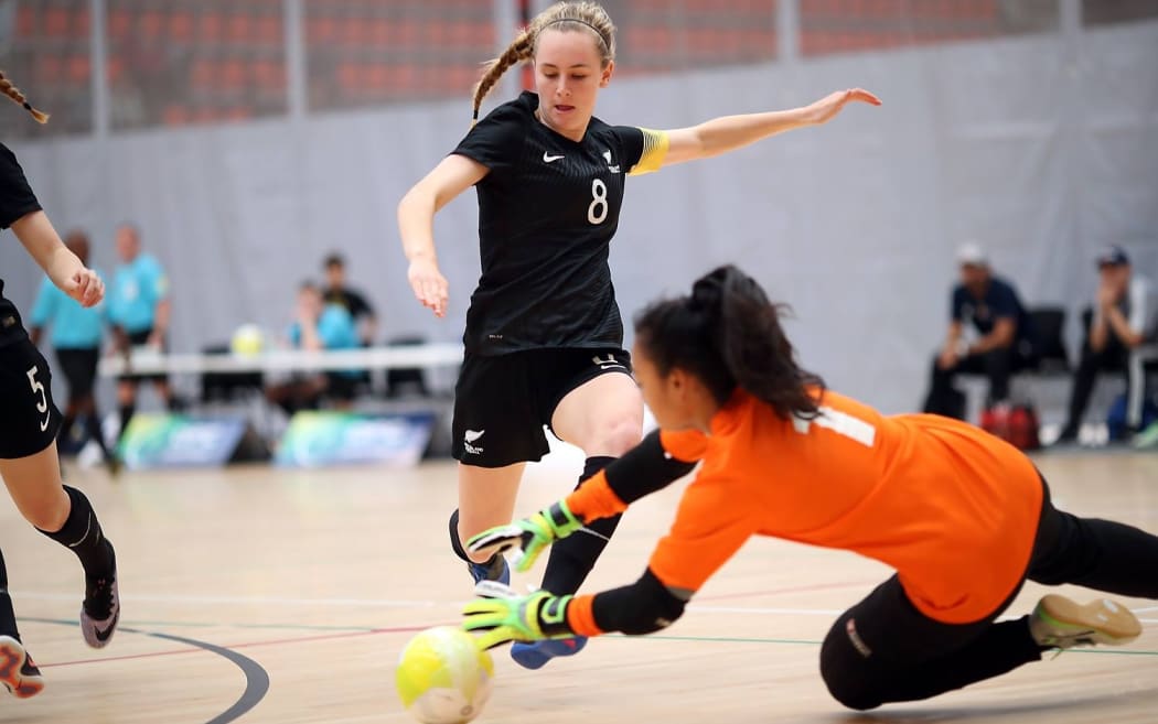 New Zealand's Tilly James scored six times on day one.