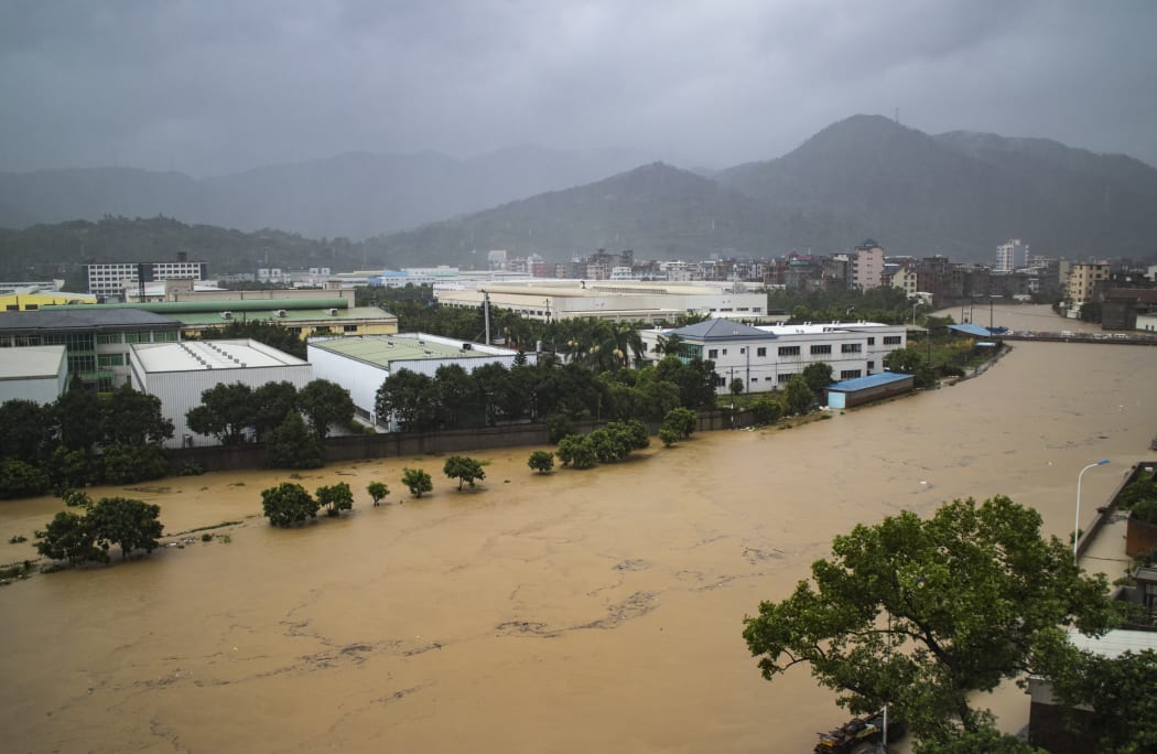 Typhoon Megi made landfall in eastern China on Wednesday, a day after carrying strong winds over Taiwan that felled trees and scattered debris, killing at least four people and injuring hundreds.