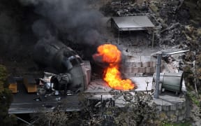 The mine days after the blasts in 2010.