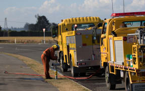 The Fire Service said seven fire trucks, nine water tankers and four helicopters were at the scene.