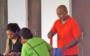Talalelei Pauga and his legal team after the sentence was delivered