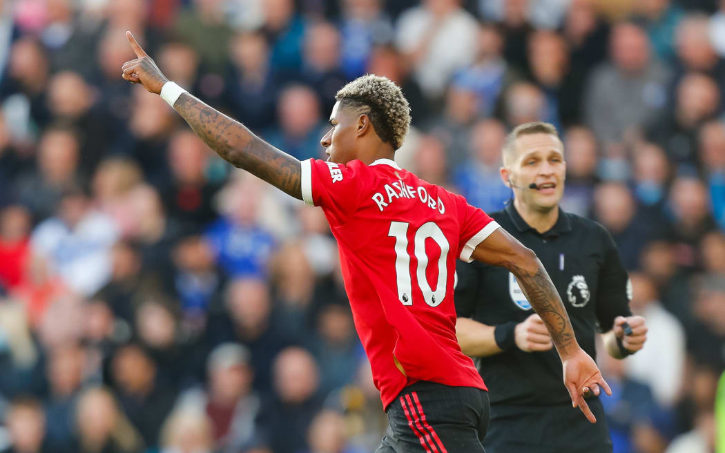 Marcus Rashford of Manchester United celebrates