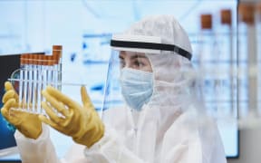 A scientist studying coronavirus.