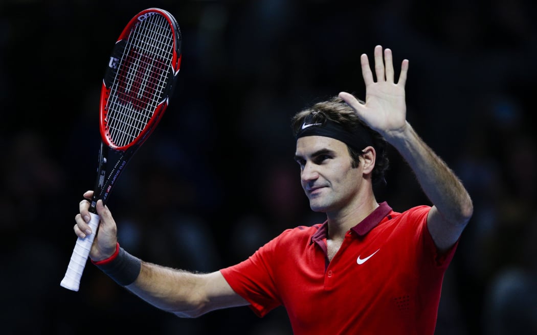 Roger Federer at ATP Tour Finals in London. 2014.