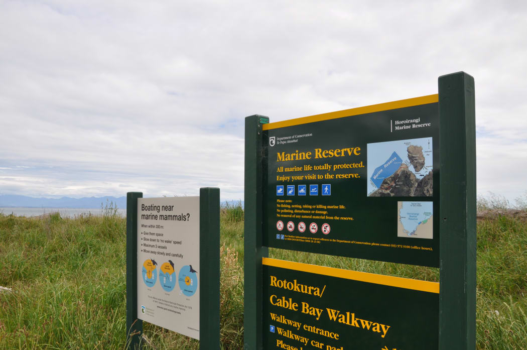 Horoirangi Marine Reserve at Glenduan, near Nelson. The reserve was formed in 2005 and covers an area of 904 hectares.