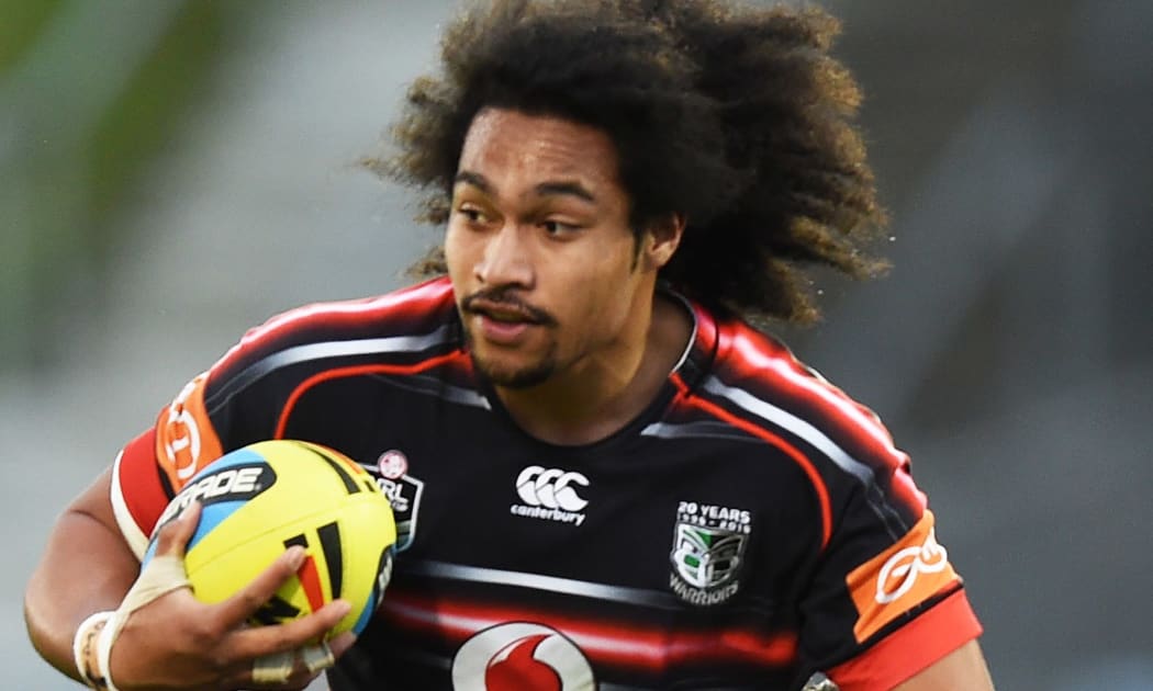 Bunty Afoa in action for the Junior Warriors.