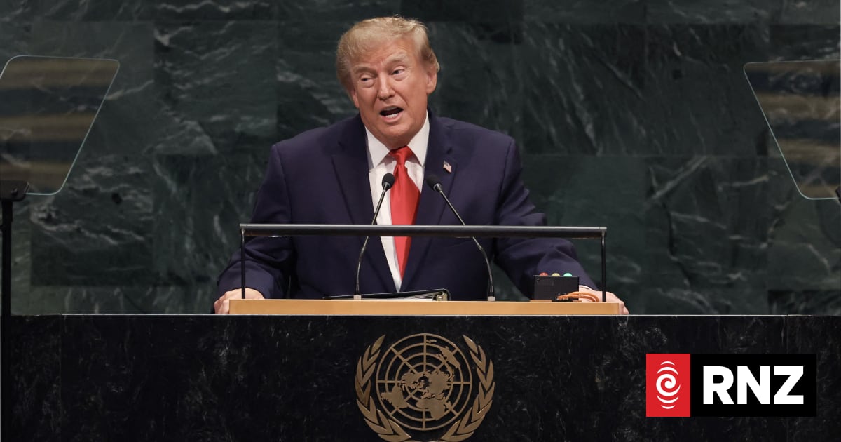 US President Donald Trump addresses the 81st United Nations General Assembly at United Nations headquarters in New York on