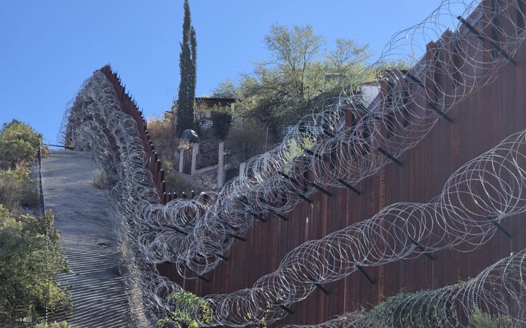 The US-Mexico border from Nogales, Arizona.