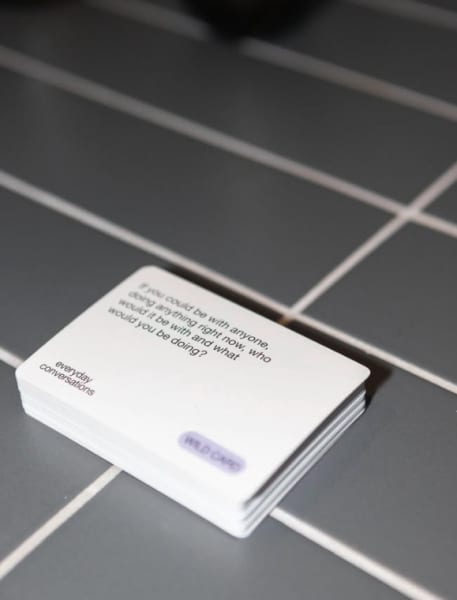 Mode keeps conversational cards in their saunas to facilitate deeper conversations.