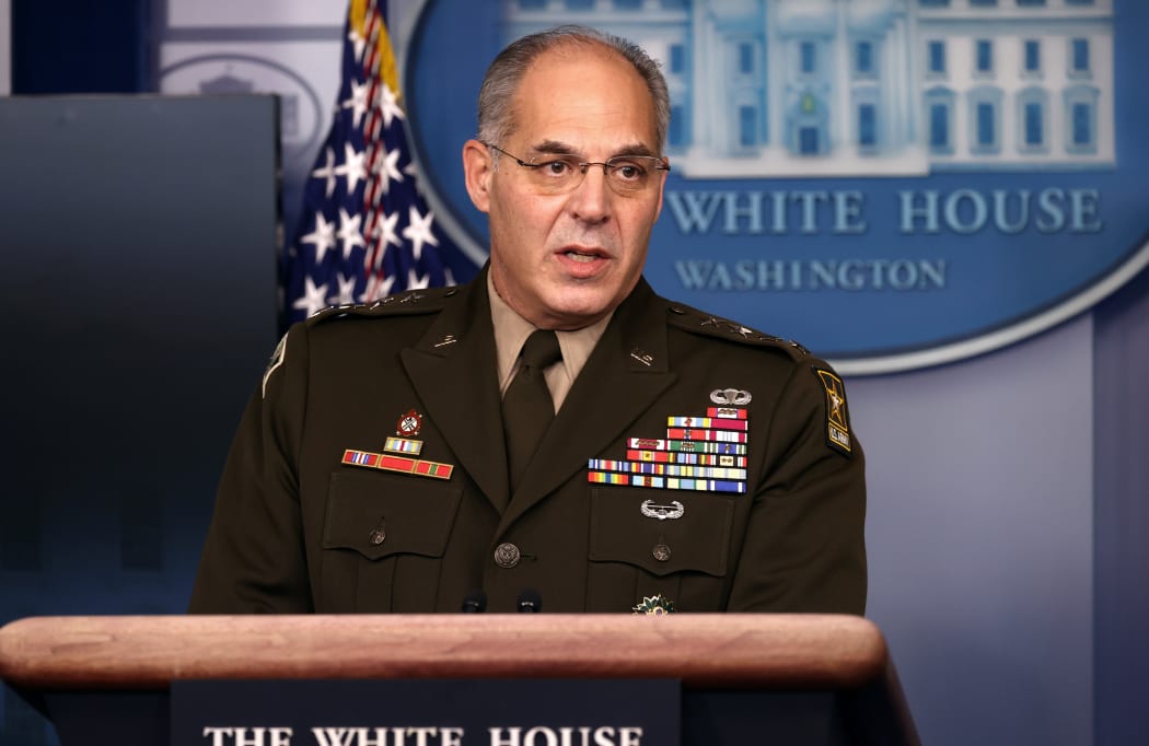 General Gustave Perna, chief operating officer for the Defense Department's Project Warp Speed, speaks during a White House Coronavirus Task Force press briefing at the White House