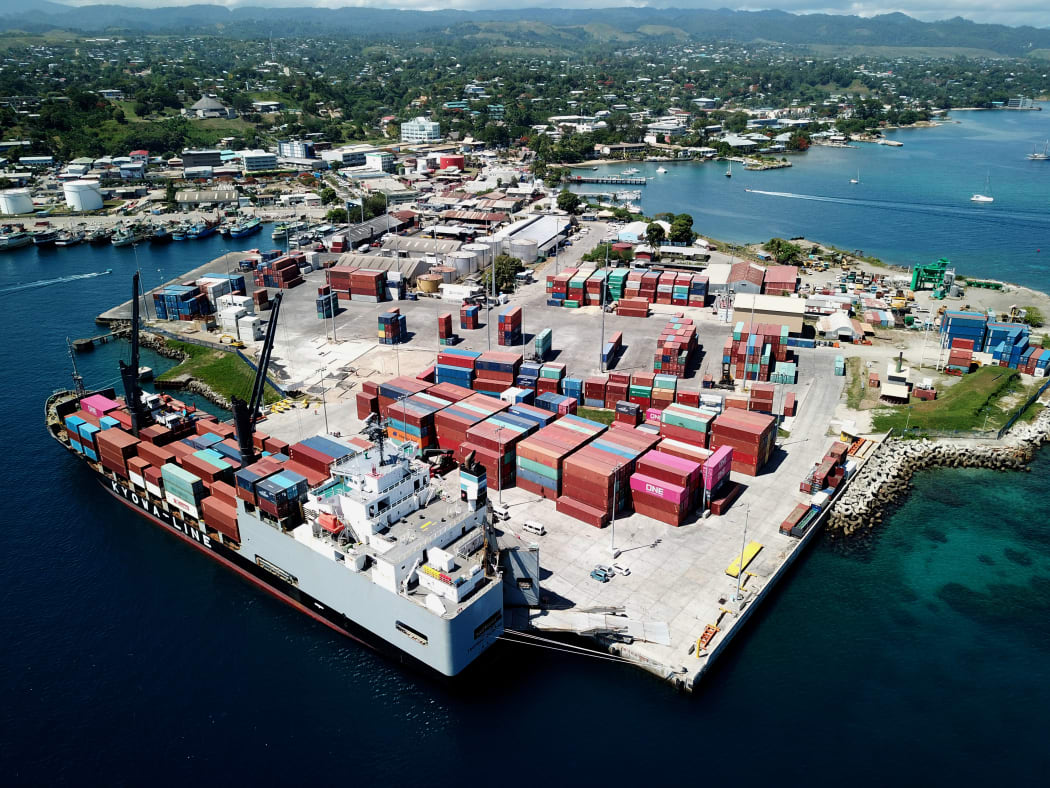 The main port in Honiara.