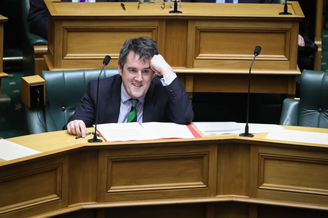 National MP Chris Bishop enjoying an answer to his questions