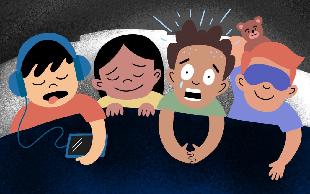 Awake child at a sleepover