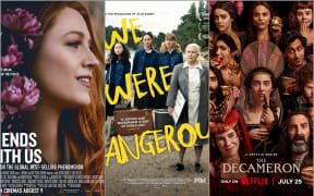 Images of movie and TV posters.