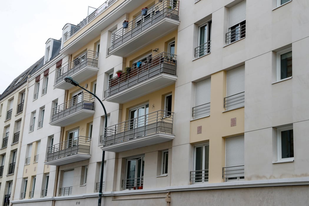 General view of the apartment building where Felicien Kabuga was arrested