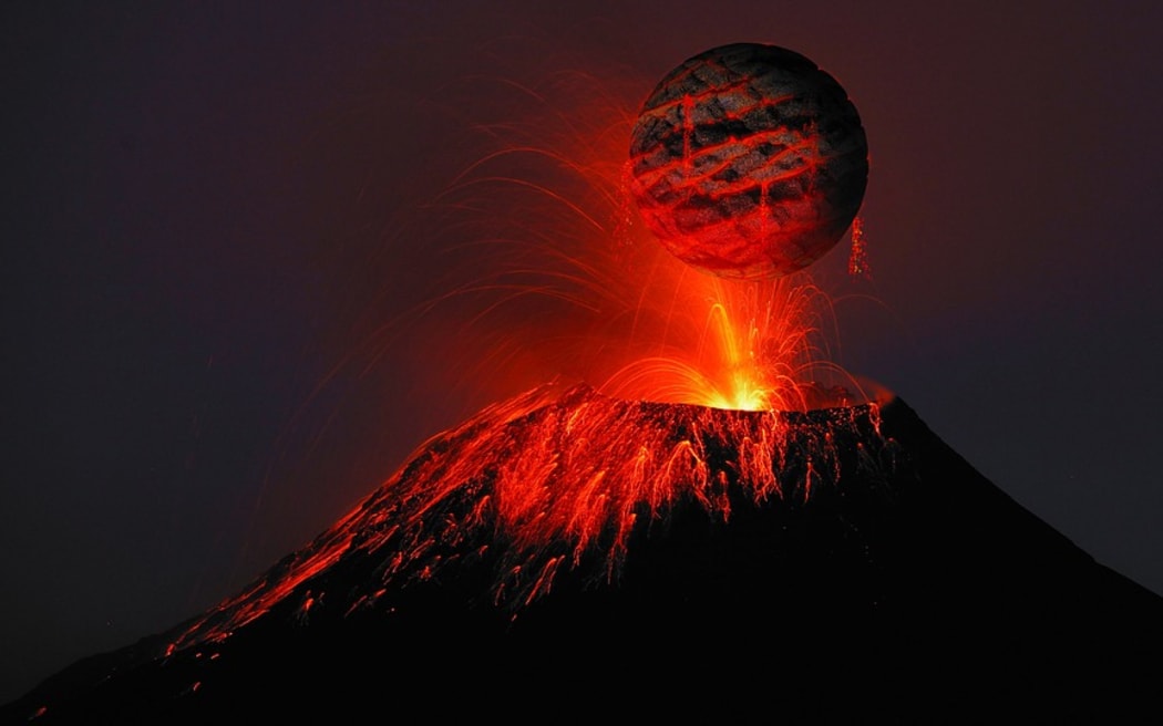 A volcano