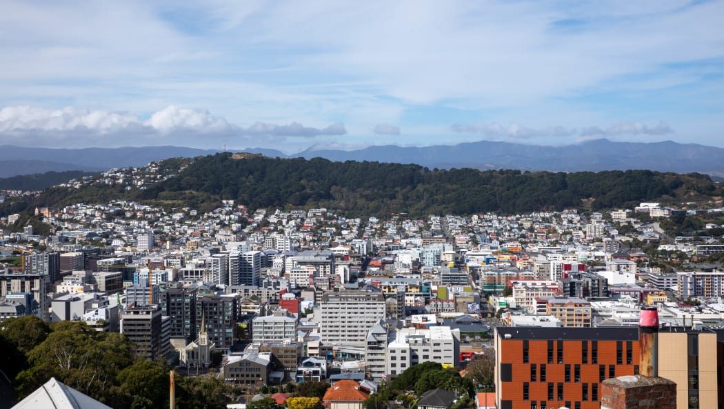 An overview of Wellington city during the Covid-19 alert level four lockdown.