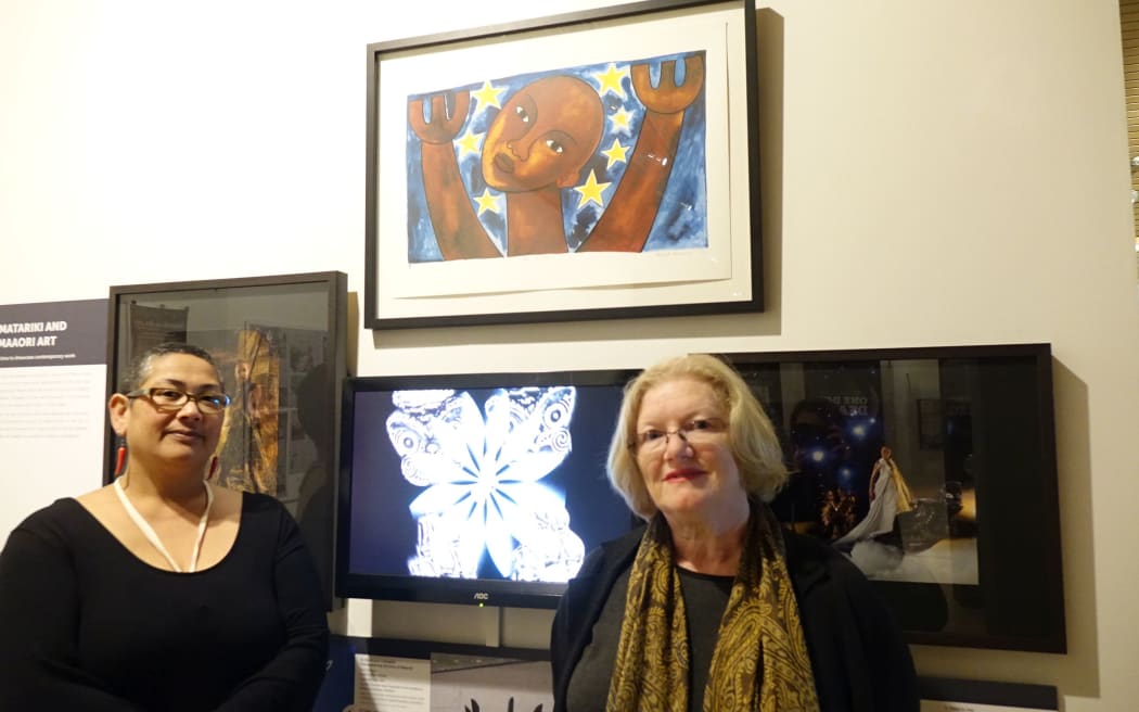 Waikato Museum institutional curator Leafa Wilson and exhibition curator Ann Hardy