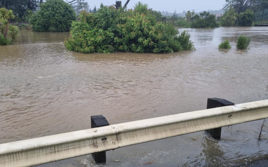 State Highway 16 at Kumeu on Tuesday.