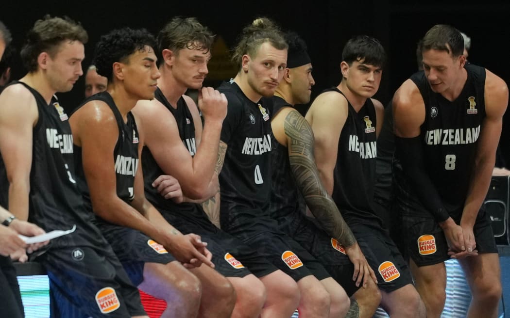 Tall Blacks after loss to Australia, Wellington, 2025.