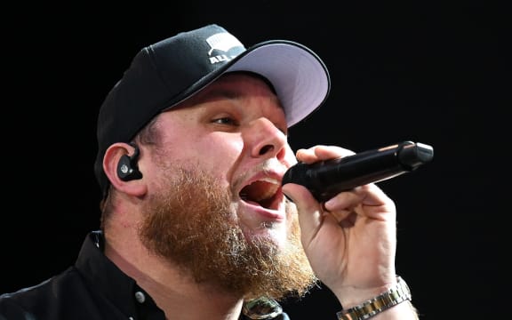 Country singer Luke Combs at Auckland's Eden Park on 17 January 2025.