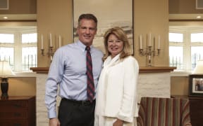 Scott Brown, US Ambassador to New Zealand and his wife Gail Huff at their Lower Hutt home.
