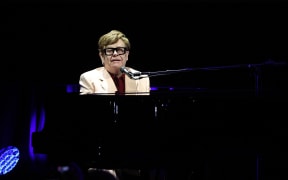 Elton John performs onstage at the "Elton John: Never Too Late" screening during the 62nd New York Film Festival at Alice Tully Hall, Lincoln Center on 1 October, 2024 in New York City.