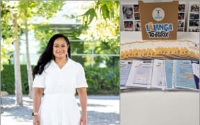 Lesieli Oliver, co-founder of Lālanga. Right, Lālanga toolbox.
